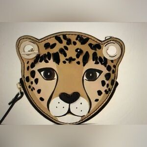 kate spade Leopard Face Crossbody Bag in Tan, Black, White